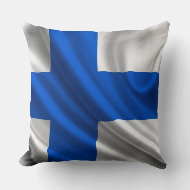 Drapeau De La Finlande Lance Oreiller (Recto)