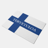 Drapeau de la Finlande tapis de porte de bienvenue (Incliné)