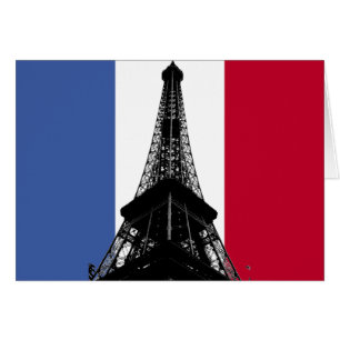 Drapeau de la France Carte de voeux/note