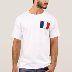 Drapeau de la France et T-shirt de carte