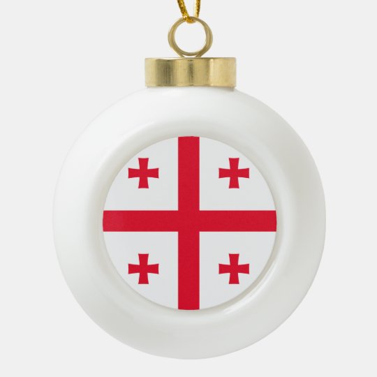 Drapeau de la Géorgie Boule En Céramique
