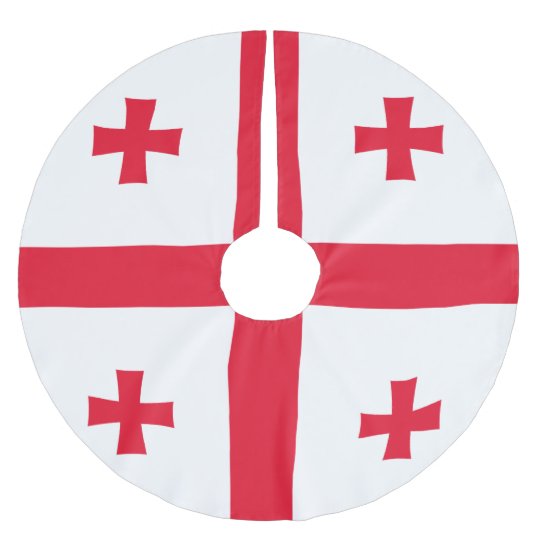 Drapeau de la Géorgie Jupon De Sapin En Polyester Brossé