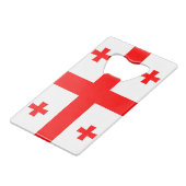 Drapeau de la Géorgie (pays) CreditCard Bottle Ope (Devant Angle)