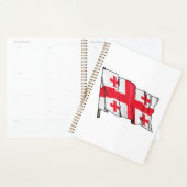 Drapeau de la Géorgie rouge et blanc à cinq croix (Devant avec enveloppe)