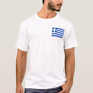 Drapeau de la Grèce et T-shirt de carte