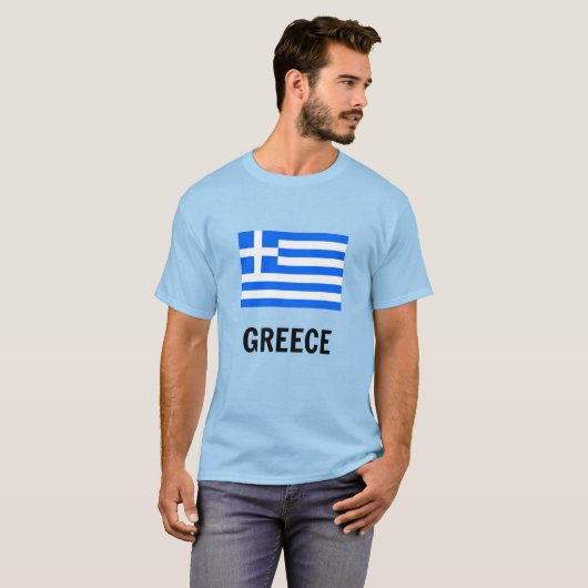 Drapeau de la Grèce T-shirt (Devant entier)