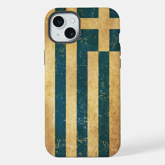 Drapeau de la Grèce Vintage Grunge (Verso)