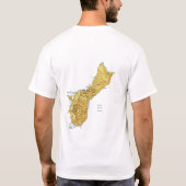 Drapeau de la Guam + Carte + T-shirt des textes (Dos)