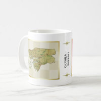 Drapeau de la Guinée-Bissau + Tasse de carte