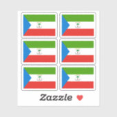 Drapeau de la Guinée équatoriale - autocollant de (Feuille)