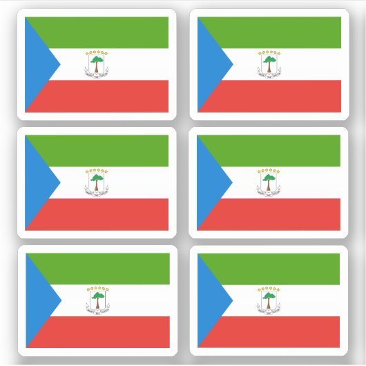 Drapeau de la Guinée équatoriale - autocollant de (Devant)