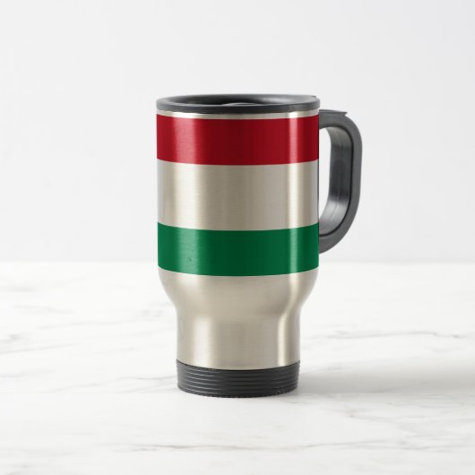Drapeau de la Hongrie Voyage / Mug Commuter (Devant droit)