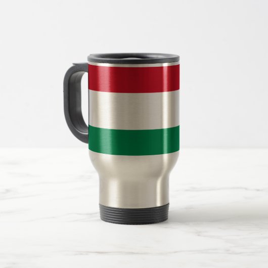 Drapeau de la Hongrie Voyage / Mug Commuter (Devant gauche)