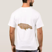 Drapeau de la Jamaïque + Carte + T-shirt des (Dos)
