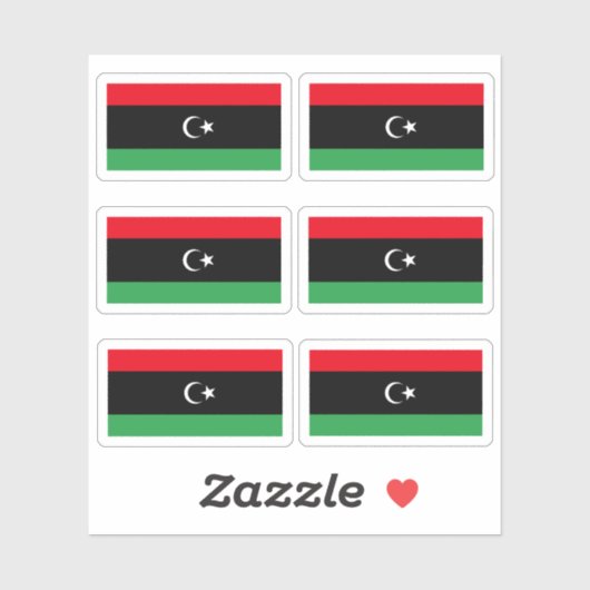 Drapeau de la Libye - une collection Sticker (Feuille)