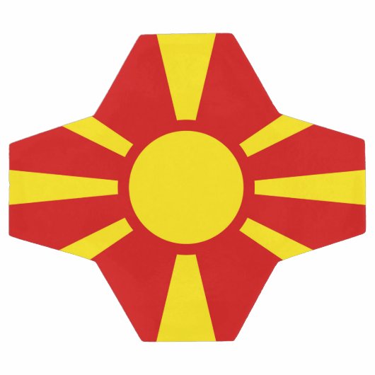 Drapeau de la Macédoine du Nord (Plat)