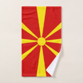 Drapeau de la Macédoine du Nord (Serviette à main)