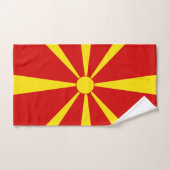 Drapeau de la Macédoine du Nord (Serviette à main)