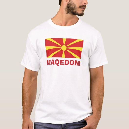 Drapeau de la Macédoine Maqedoni T-Shirt (Devant)