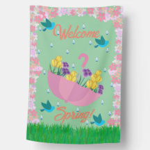 Drapeau de la maison de printemps