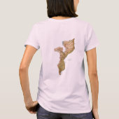 Drapeau de la Mozambique + Carte + T-shirt des (Dos)