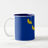 Drapeau de la Mug de café à deux tons Sussex (Gauche)