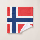 Drapeau de la Norvège (Gant de toilette)