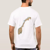 Drapeau de la Norvège + Carte + T-shirt des textes (Dos)