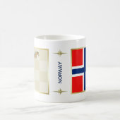 Drapeau de la Norvège + Tasse de carte (Centre)