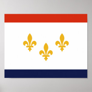 Drapeau de la Nouvelle-Orléans, affiche de Louisia