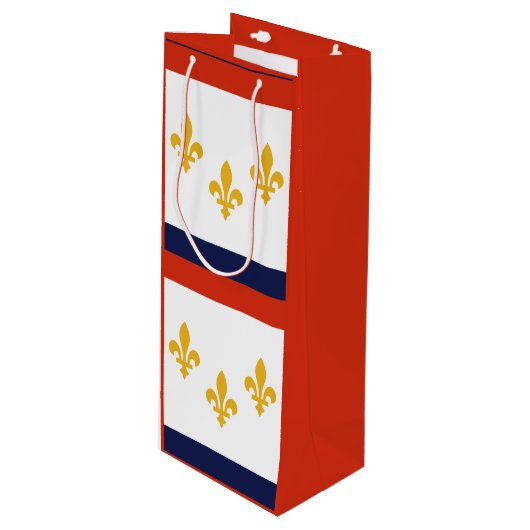 Drapeau de la Nouvelle-Orléans, Sac cadeau de vin  (Devant Angle)