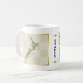 Drapeau de la Nouvelle Zélande + Tasse de carte (Devant gauche)