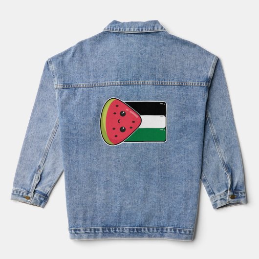 Drapeau de la Palestine mignonne avec Palestin san (Verso)