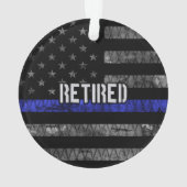 Drapeau de la police retraitée en détresse (dos)