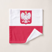 Drapeau de la Pologne (Gant de toilette)