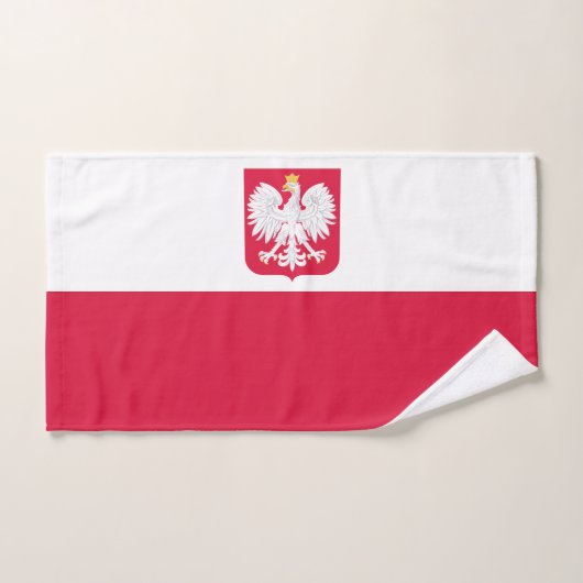 Drapeau de la Pologne (Serviette à main)