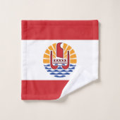 Drapeau de la Polynésie française (Gant de toilette)