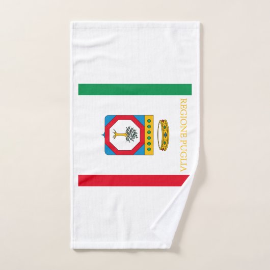 Drapeau de la Pouille (région italienne) (Serviette à main)