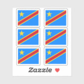 Drapeau de la RD du Congo - une collection Sticker (Feuille)