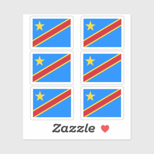 Drapeau de la RD du Congo - une collection Sticker (Feuille)