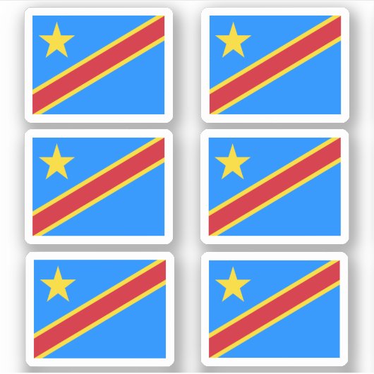 Drapeau de la RD du Congo - une collection Sticker (Devant)