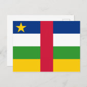 Drapeau de la République centrafricaine Carte post (Devant / Derrière)