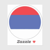 Drapeau de la République de Sprska Autocollant Ron (Feuille)