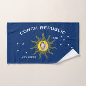 Drapeau de la République des Conques Key West Flor (Serviette à main)