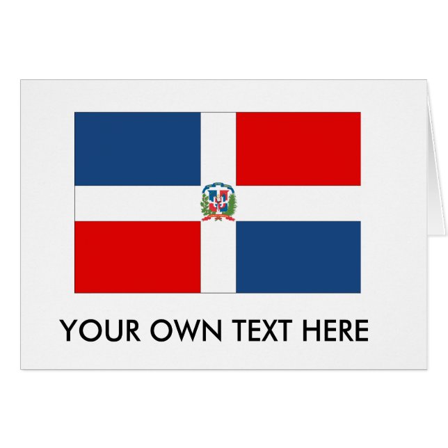 Drapeau de la République Dominicaine (Devant horizontal)