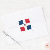 Drapeau de la République Dominicaine Étiquette (Enveloppe)