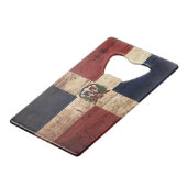 Drapeau de la République Dominicaine sur le vieux (Devant Angle)