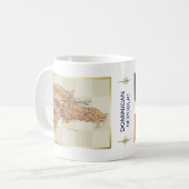 Drapeau de la République Dominicaine  + Tasse de (Devant gauche)