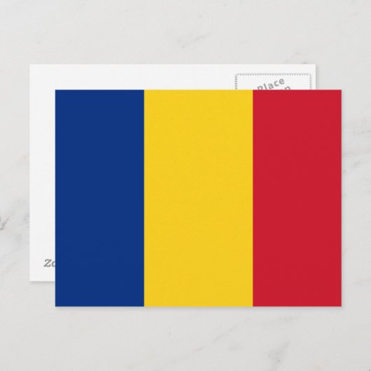 Drapeau de la Roumanie Carte postale (Devant / Derrière)