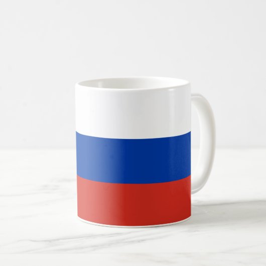 Drapeau de la Russie en céramique café Mug (Devant droit)